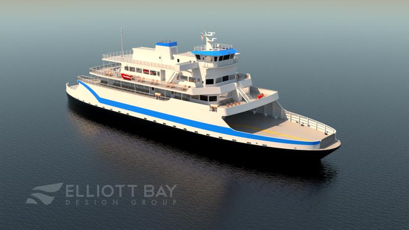 An image of the new hybrid-diesel ferry that could be operating between Lewes and Cape May by 2027. The boat uses cleaner engines to reduce emissions and fuel consumption. It is expected to cost about $74 million. DELAWARE RIVER AND BAY AUTHORITY IMAGE